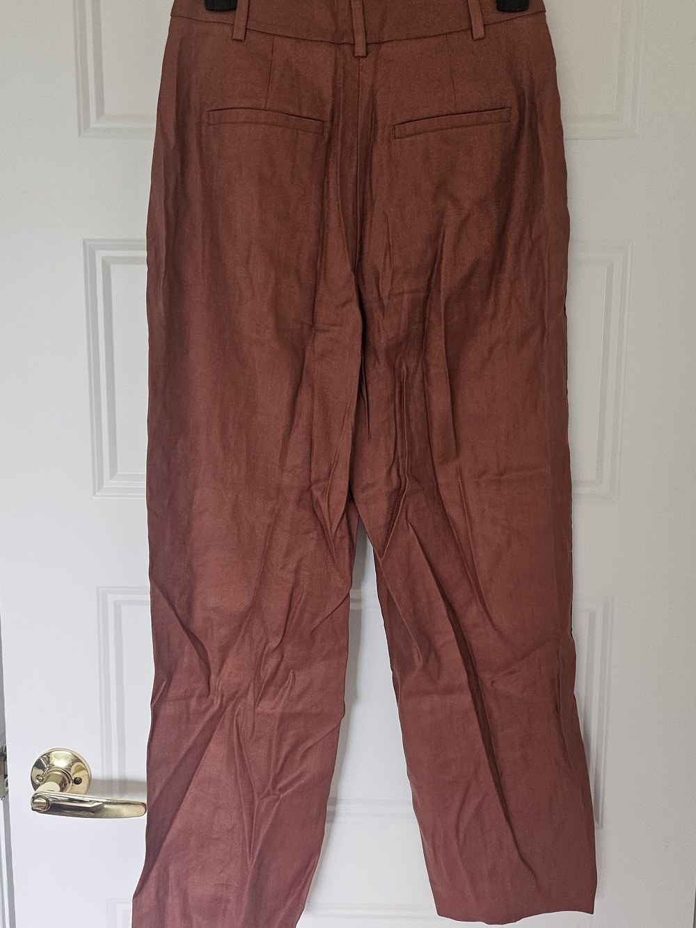 New Rust-Brown Chinos with Button Waist - Picture 2 of 3